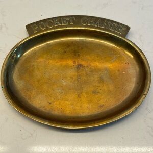 Vintage Gold Pocket Change Tray